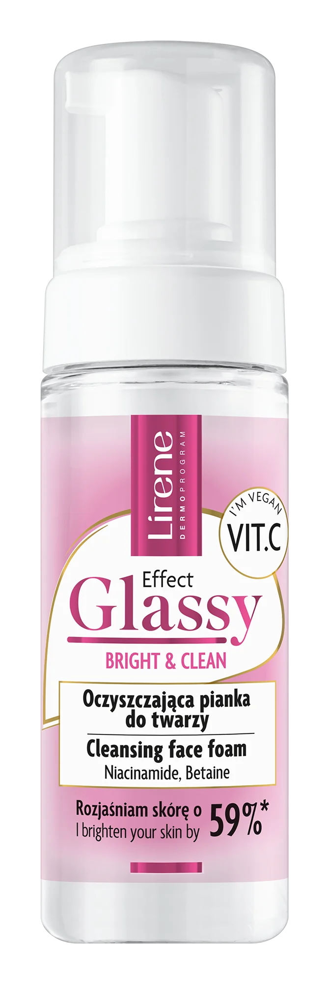 Lirene Effect Glassy oczyszczająca pianka do twarzy, 150 ml
