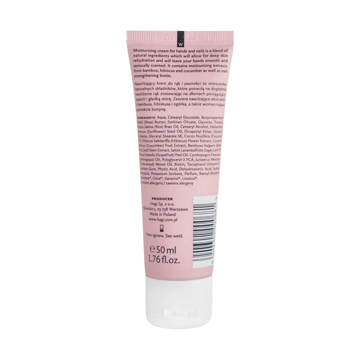 Hagi Wakacje na Bali nawilżająco-wzmacniający krem do rąk i paznokci , 50 ml