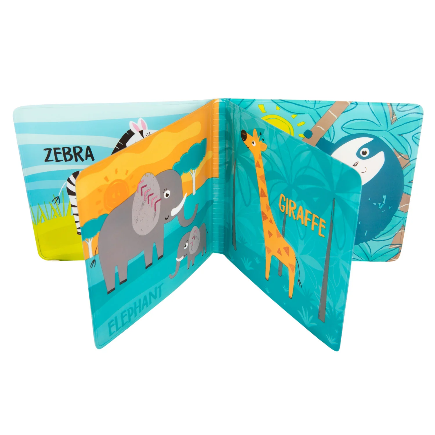 Canpol Babies Miękka książeczka kąpielowa z piszczkiem WILD ANIMALS 1 sztuka
