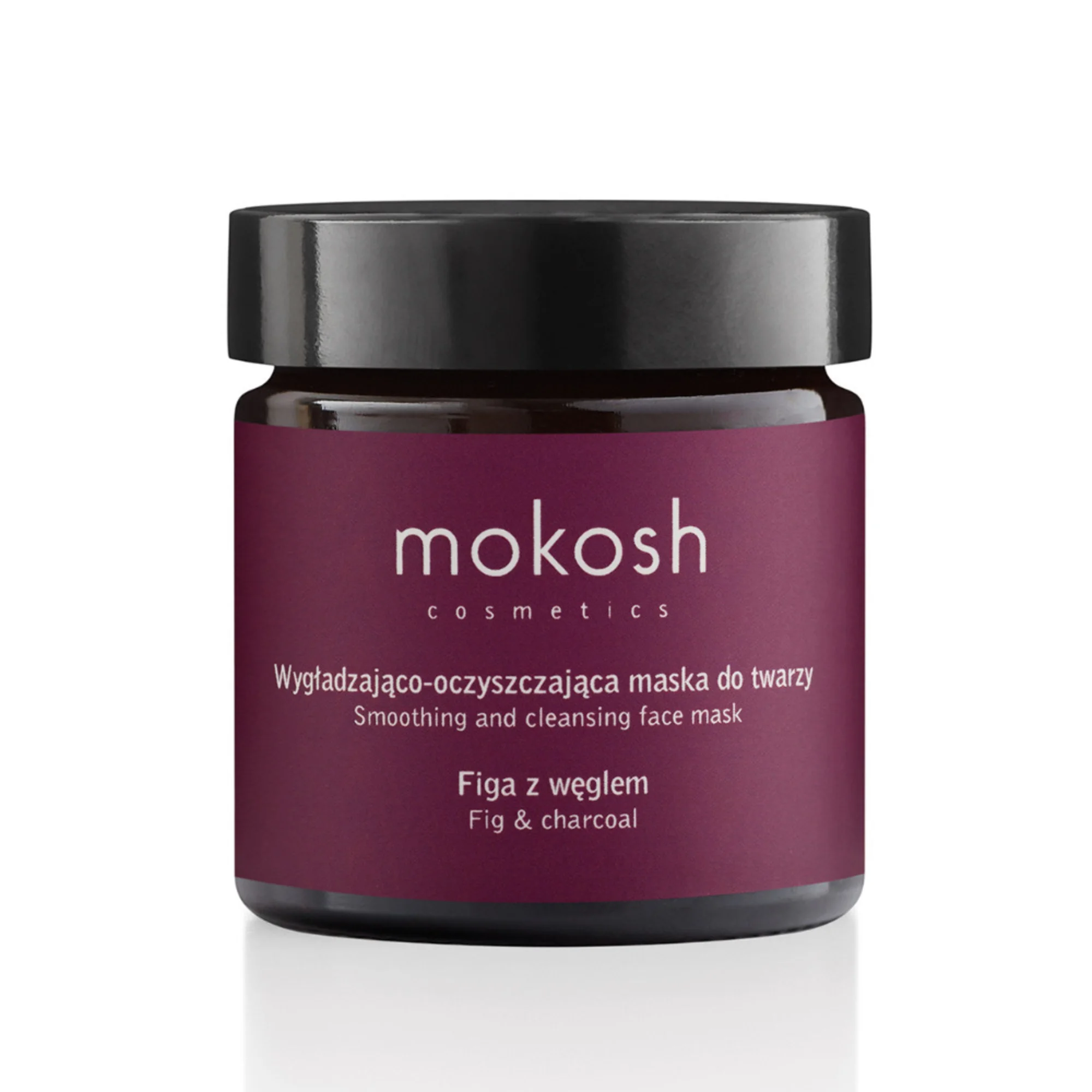 Mokosh Wygładzająco-oczyszczająca maska do twarzy Figa z węglem, 60 ml