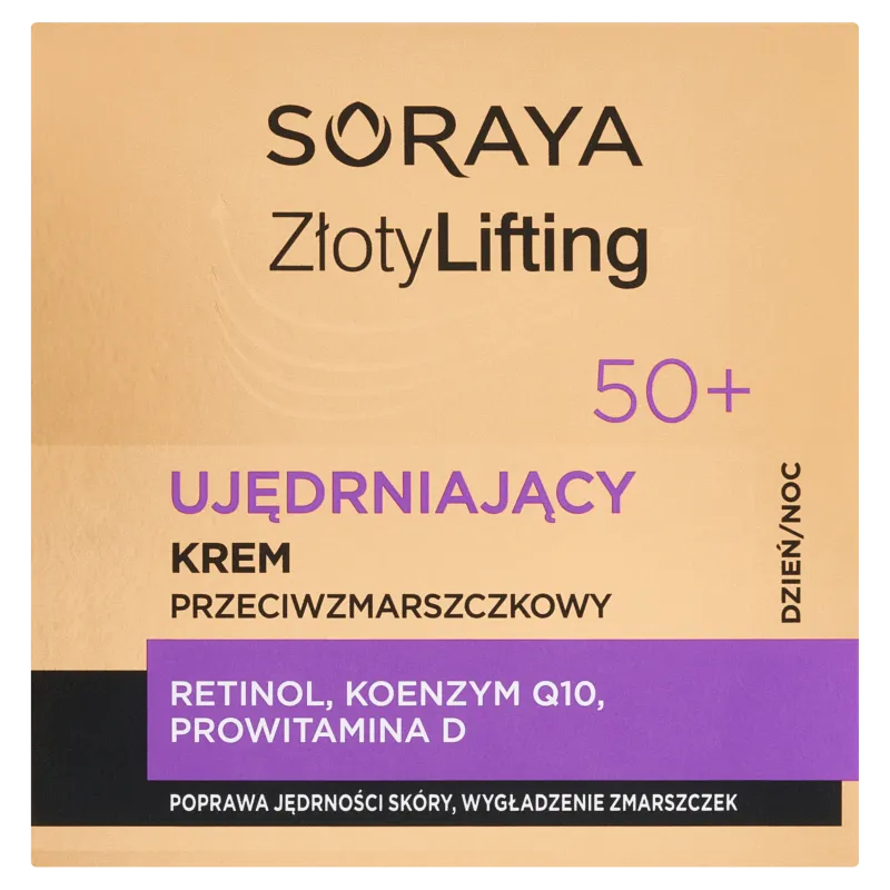 Soraya Złoty Lifting ujędrniający krem przeciwzmarszczkowy 50+, 50 ml