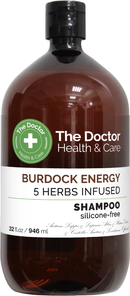 The Doctor Health & Care szampon do włosów Energia Łopianu i Ekstrakt 5 Ziół, 946 ml