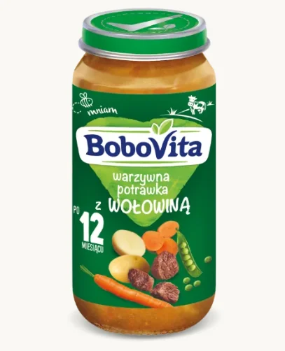 BoboVita warzywna potrawka z wołowiną, 250 g