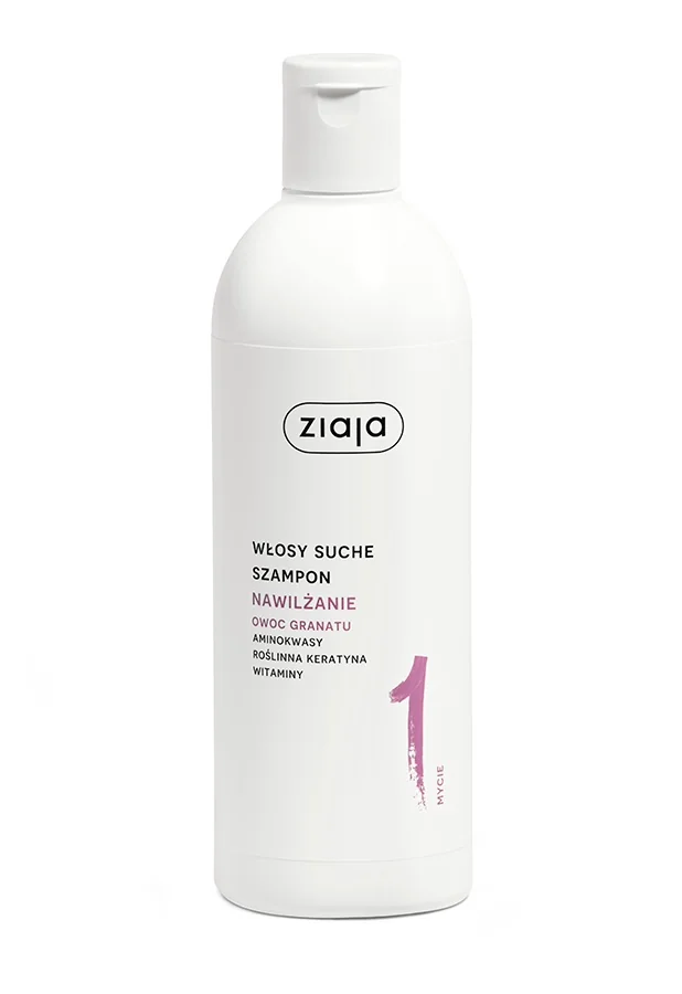 Ziaja Owoc Granatu Nawilżanie szampon do włosów suchych, 400 ml