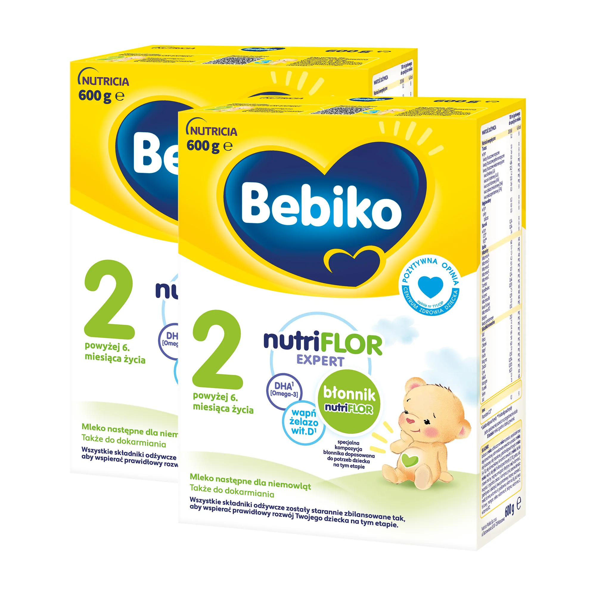Bebiko 2 Mleko następne dla niemowląt powyżej 6. miesiąca życia,  2 x 600 g