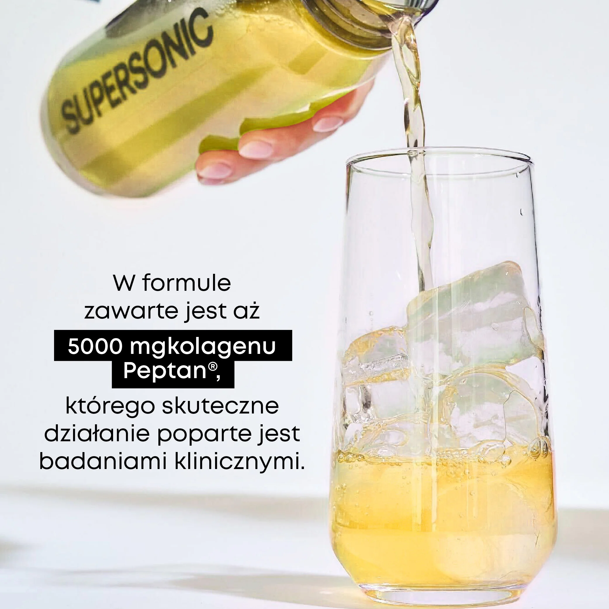 Supersonic Collagen Beauty Drink kolagen w proszku, smak tropikalny, 185 g