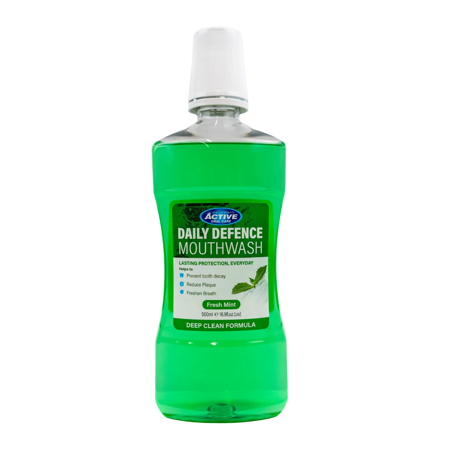 Beauty Formulas DAILY DEFENCE płyn do płukania jamy ustnej, świeża mięta, 500 ml
