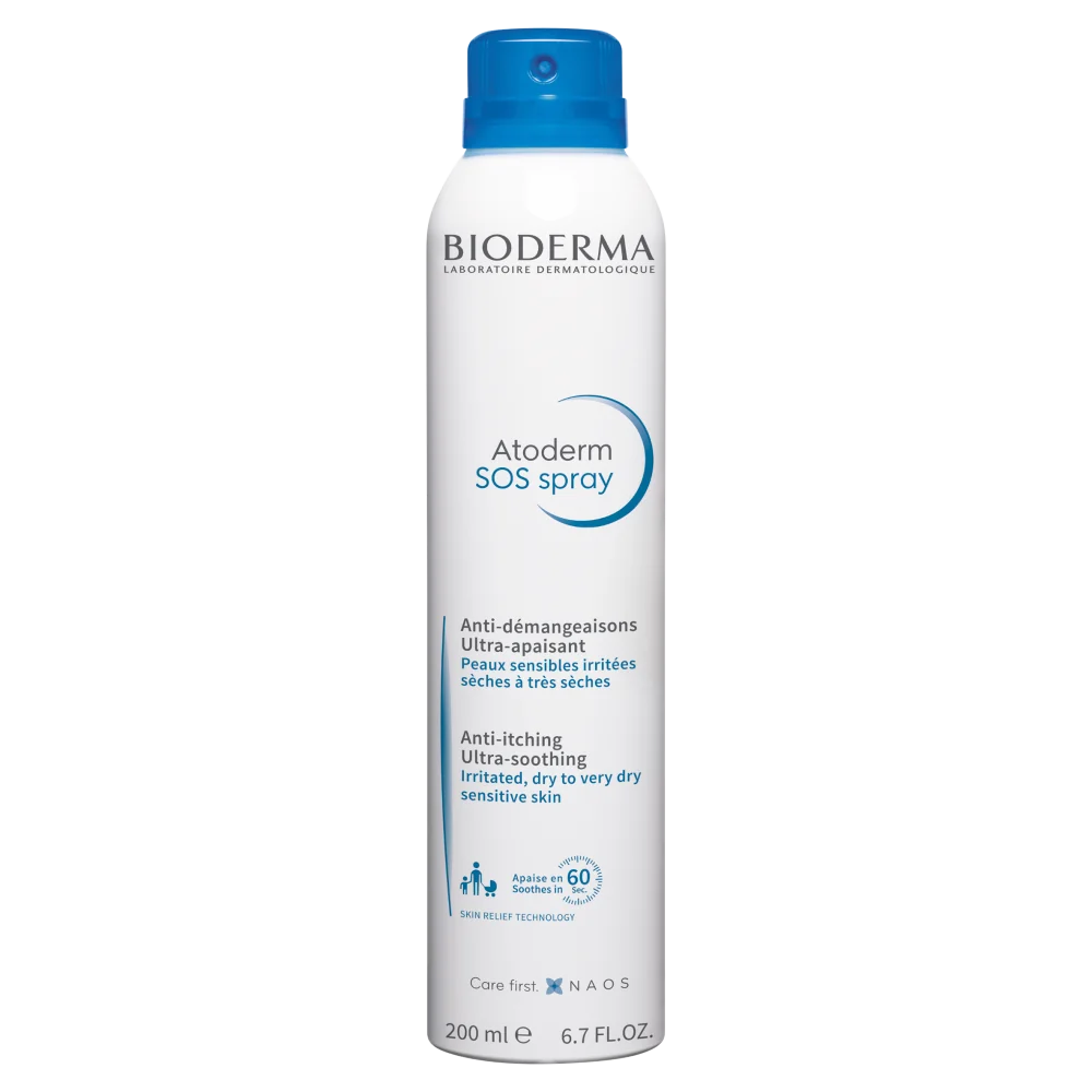 Bioderma Atoderm SOS ultra łagodzący spray eliminujący swędzenie skóry, 200ml