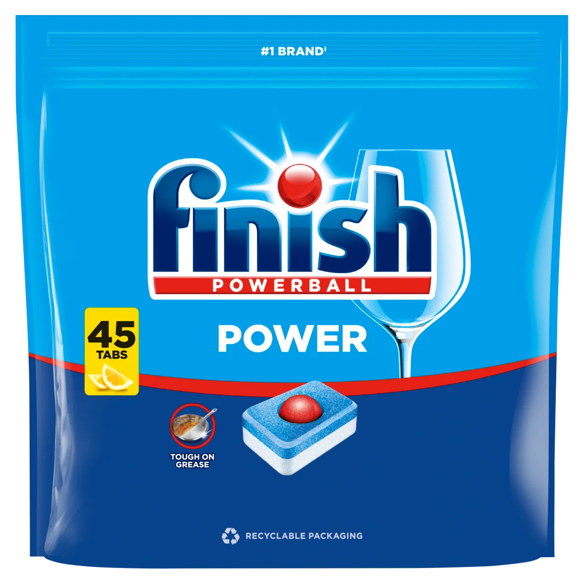 Finish Power tabletki do zmywarki Lemon, 45 sztuk