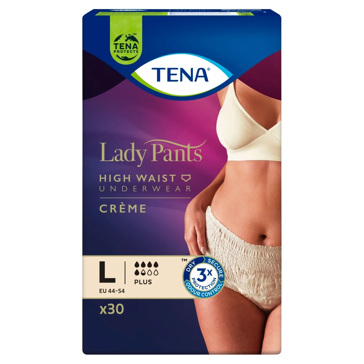 TENA Lady Pants Crème bielizna chłonna dla kobiet Plus L, 30 sztuk