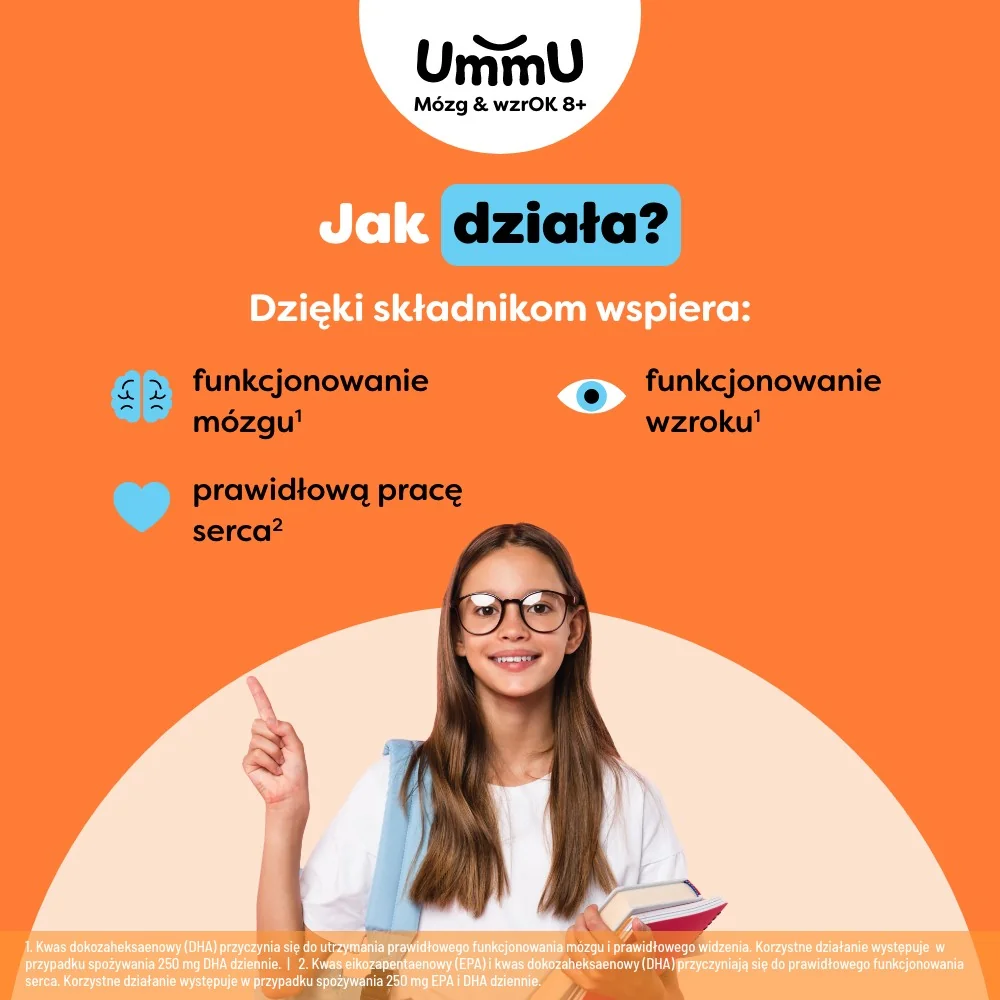 Ummu Mózg & WzrOK 8+ 120 kapsułek miękkich