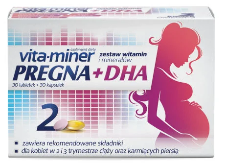 Vita-Miner Pregna + DHA 30 tabletek + 30 kapsułek Vita-Miner Pregna + DHA 30 tabletek + 30 kapsułek