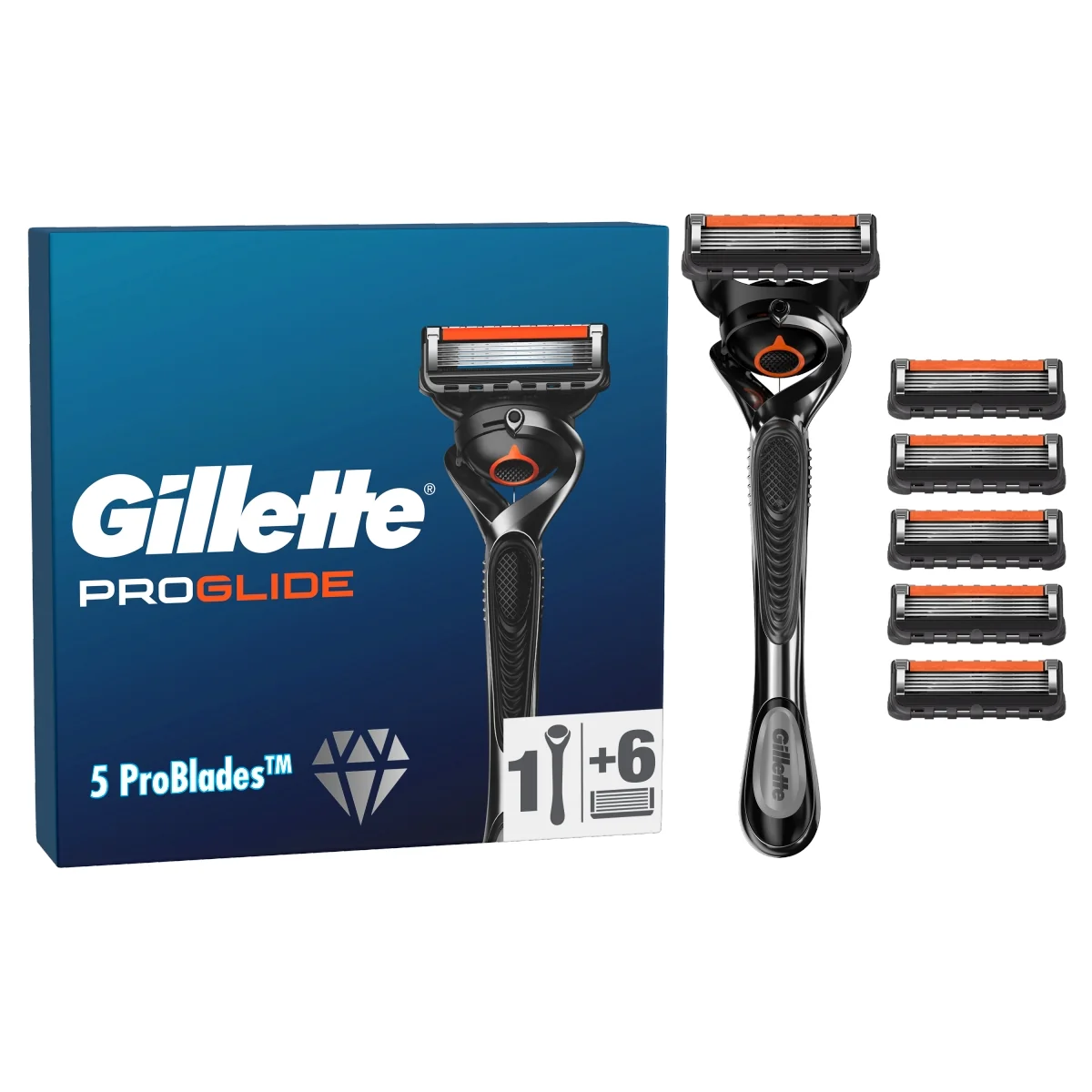 Gillette ProGlide maszynka do golenia dla mężczyzn, 6 ostrzy wymiennych