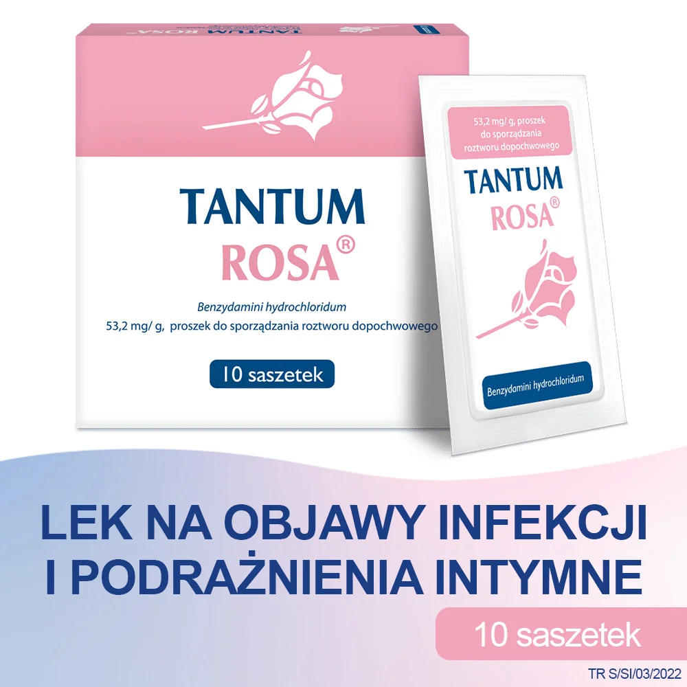 Tantum Rosa 53,2 mg/g, proszek do sporządzania roztworu, 10 saszetek