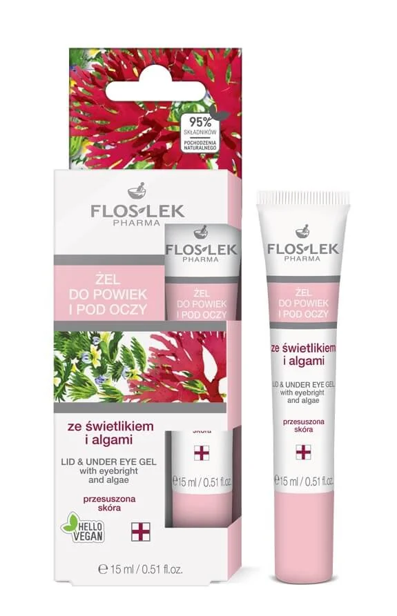 Floslek żel do powiek i pod oczy ze świetlikiem i algami, 15 ml