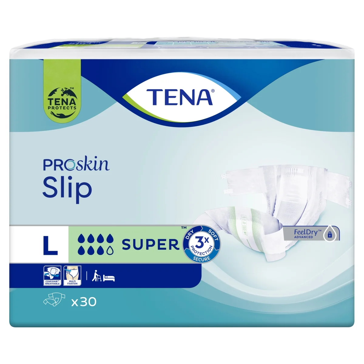 TENA ProSkin Slip pieluchomajtki Super L, 30 sztuk