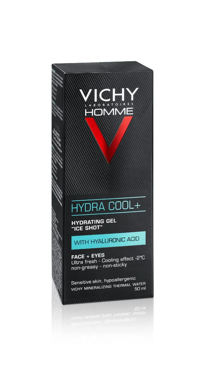 Vichy Homme Hydra Cool+, żel nawilżający do twarzy, 50 ml 