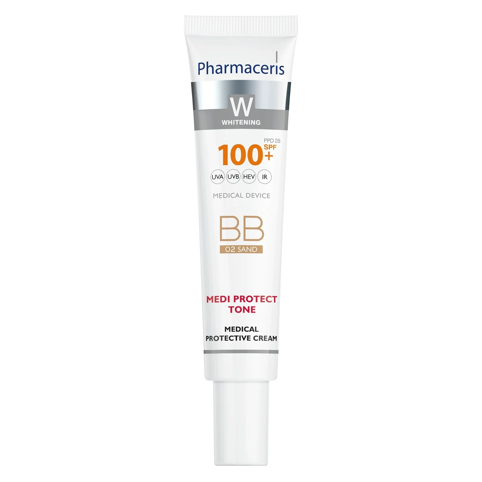 Pharmaceris W Medi Protect Tone medyczny krem ochronny BB SPF 100+ 02 sand, 40 ml