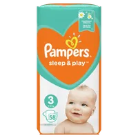 *Pampers Sleep & Play, pieluchy, rozmiar 3, 6-10 kg, 58 sztuk