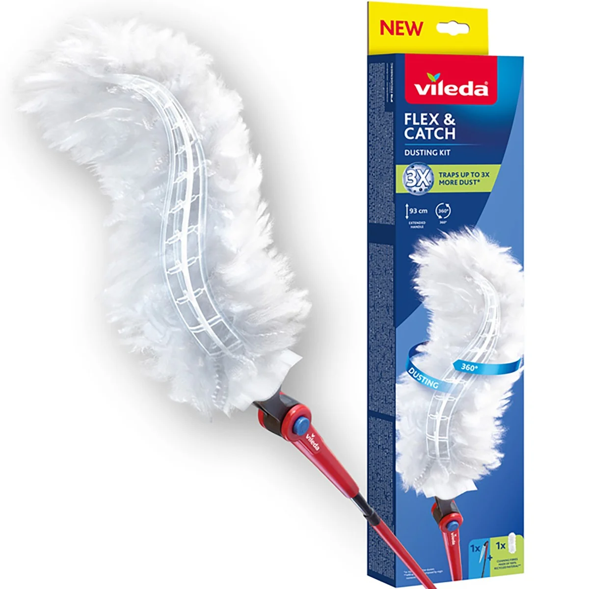 Vileda Flex & Catch miotełka do kurzu z długą rączką + 1 wkład