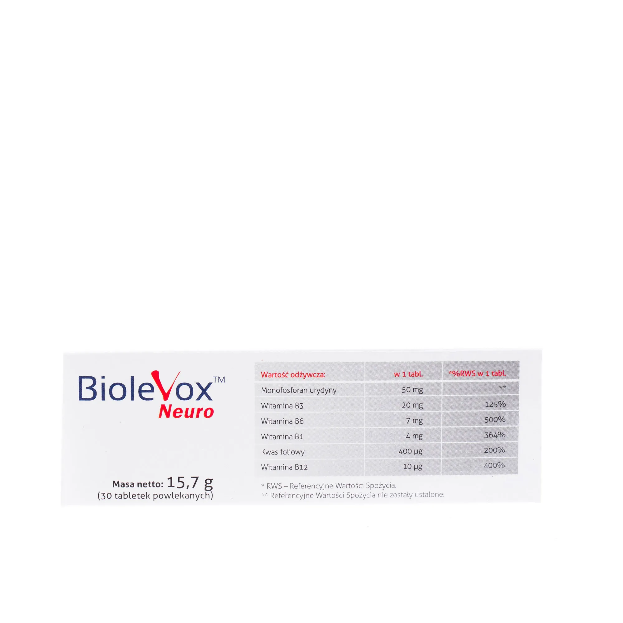 BioleVox Neuro, suplement diety, 30 tabletek 
