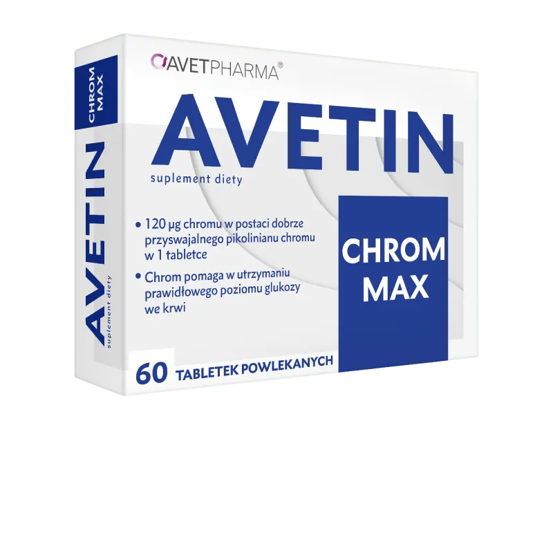 Avetin Chrom Max, suplement diety, 60 tabletek