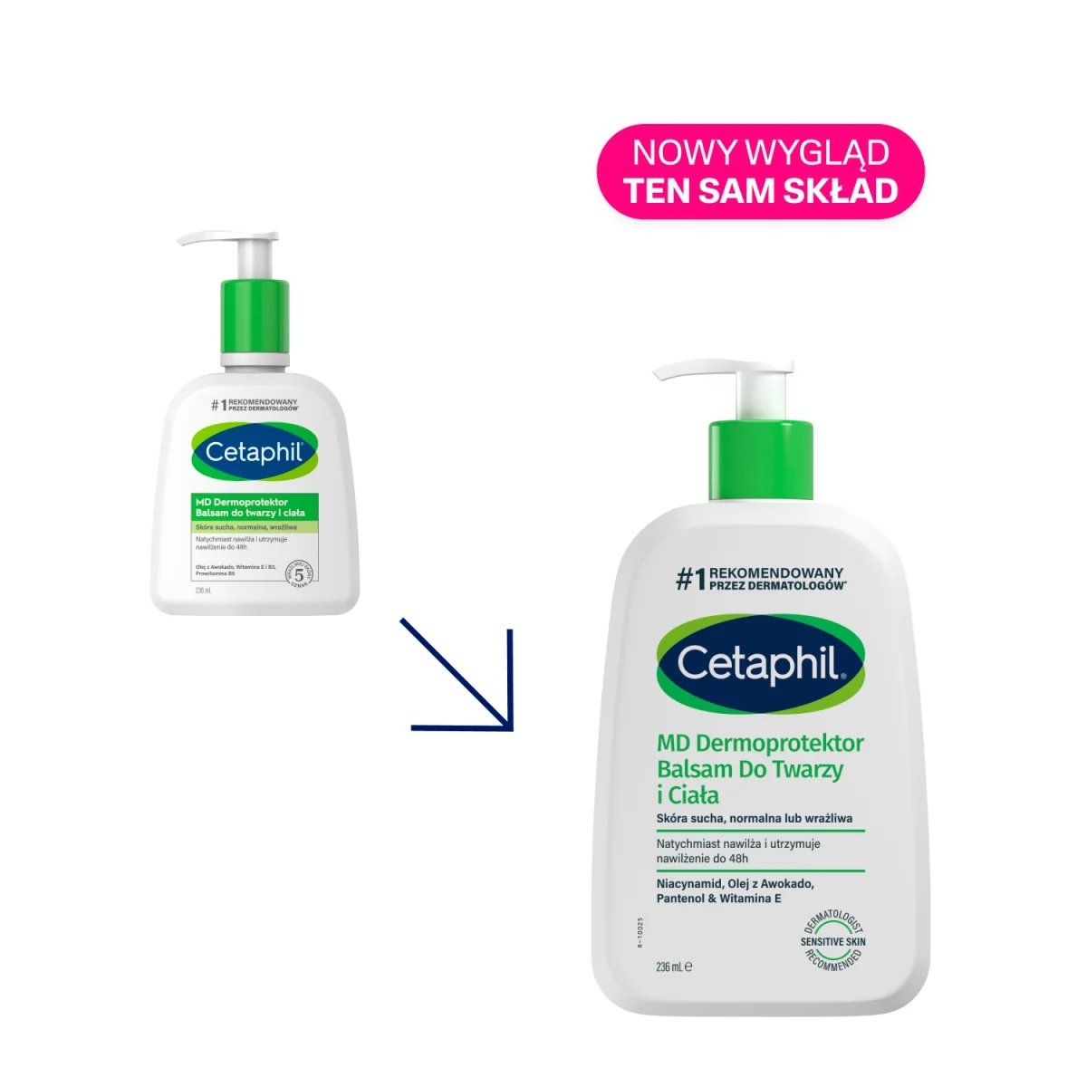 Cetaphil MD Dermoprotektor Balsam do twarzy i ciała, 236 ml + pompka