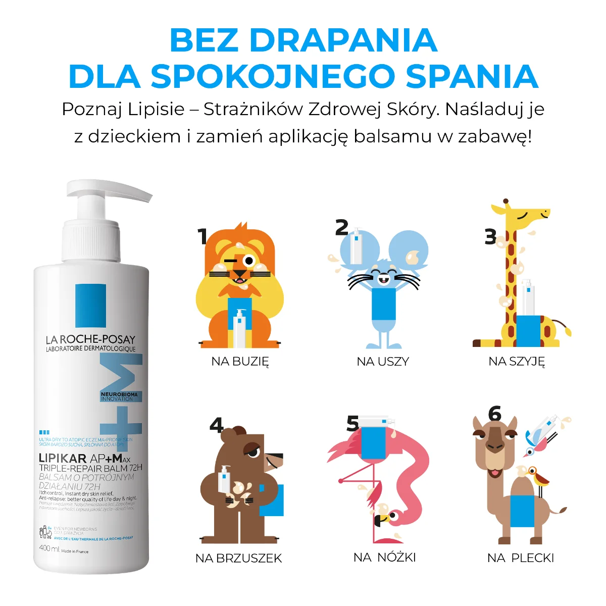 La Roche-Posay Lipikar Baume LIGHT AP+M Balsam regenerujący do ciała, 400 ml