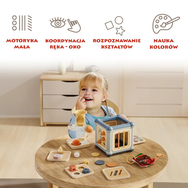 Top Bright Kostka edukacyjna 10 w 1 mistrz motoryki małej 12 m+