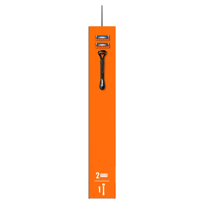 Gillette Fusion5 maszynka do golenia z 2 wymiennymi ostrzami dla mężczyzn, 1 szt.