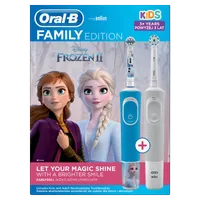 Oral-B Family Pack Vitality 100, szczoteczka elektryczna, 1 sztuka + Oral B Kids 3+ Frozen II,  szczoteczka elektryczna, 1 sztuka