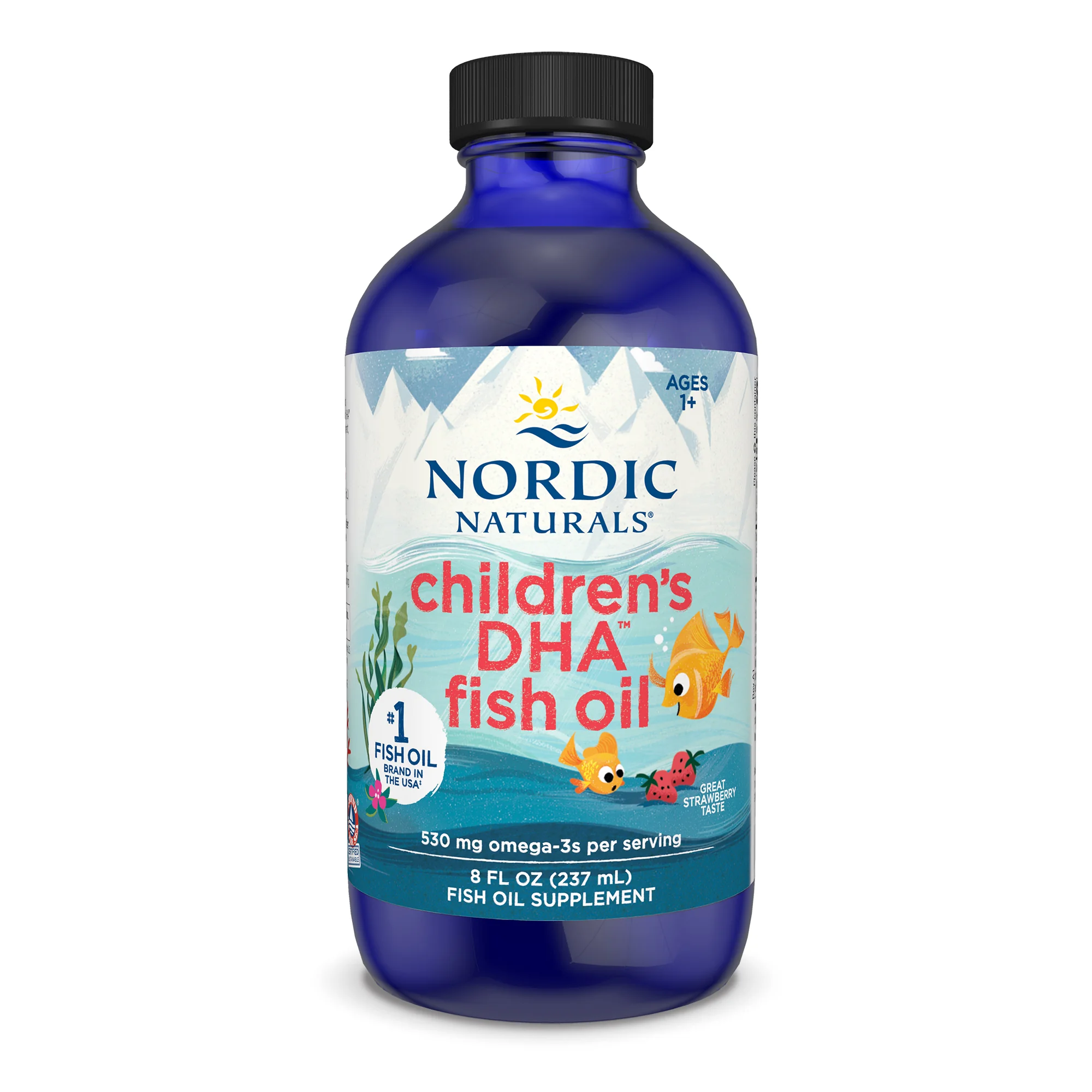 Nordic Naturals Children's DHA, Omega-3 truskawka, 530 mg, 237 ml