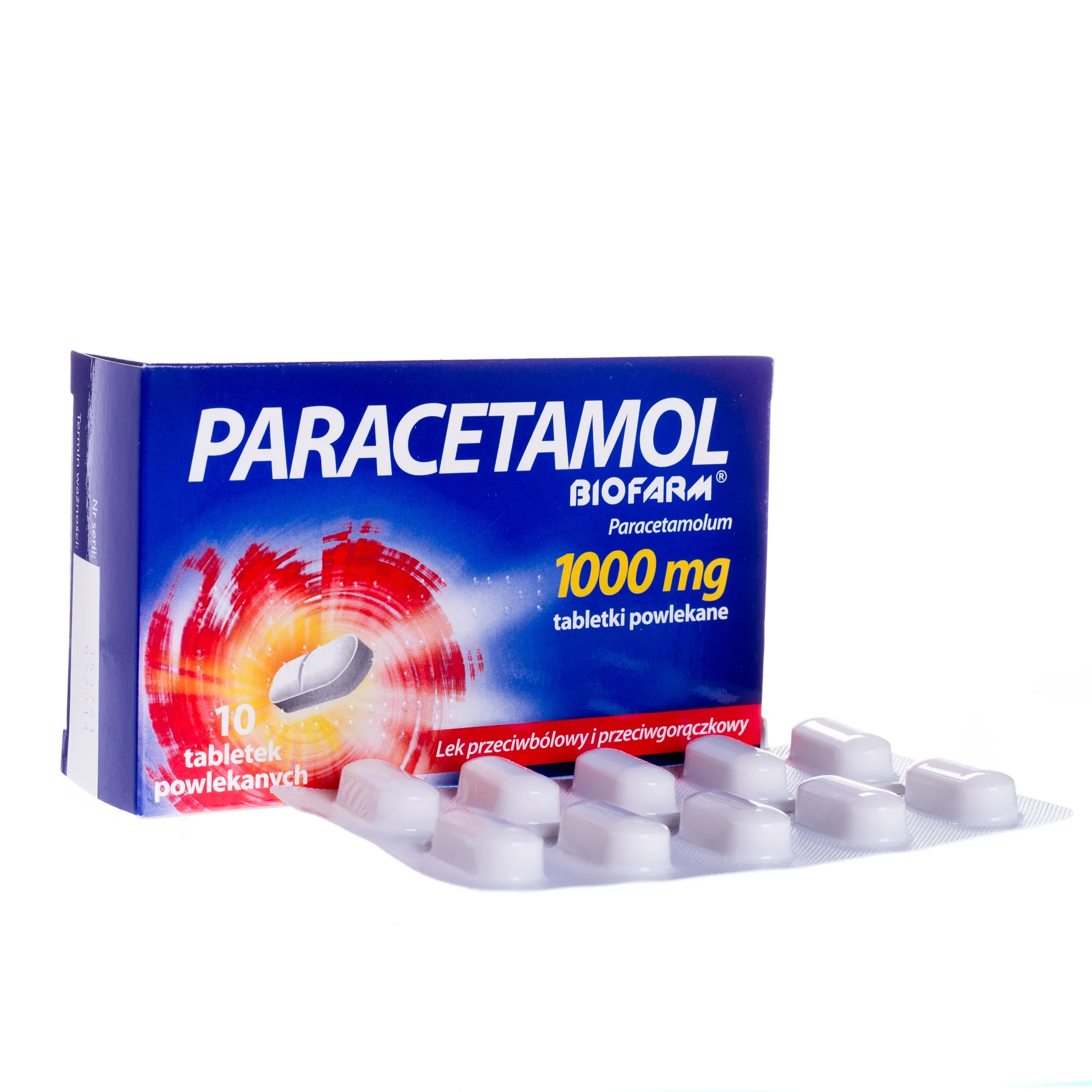 Paracetamol  Biofarm 1000 mg, 10 tabletek powlekanych