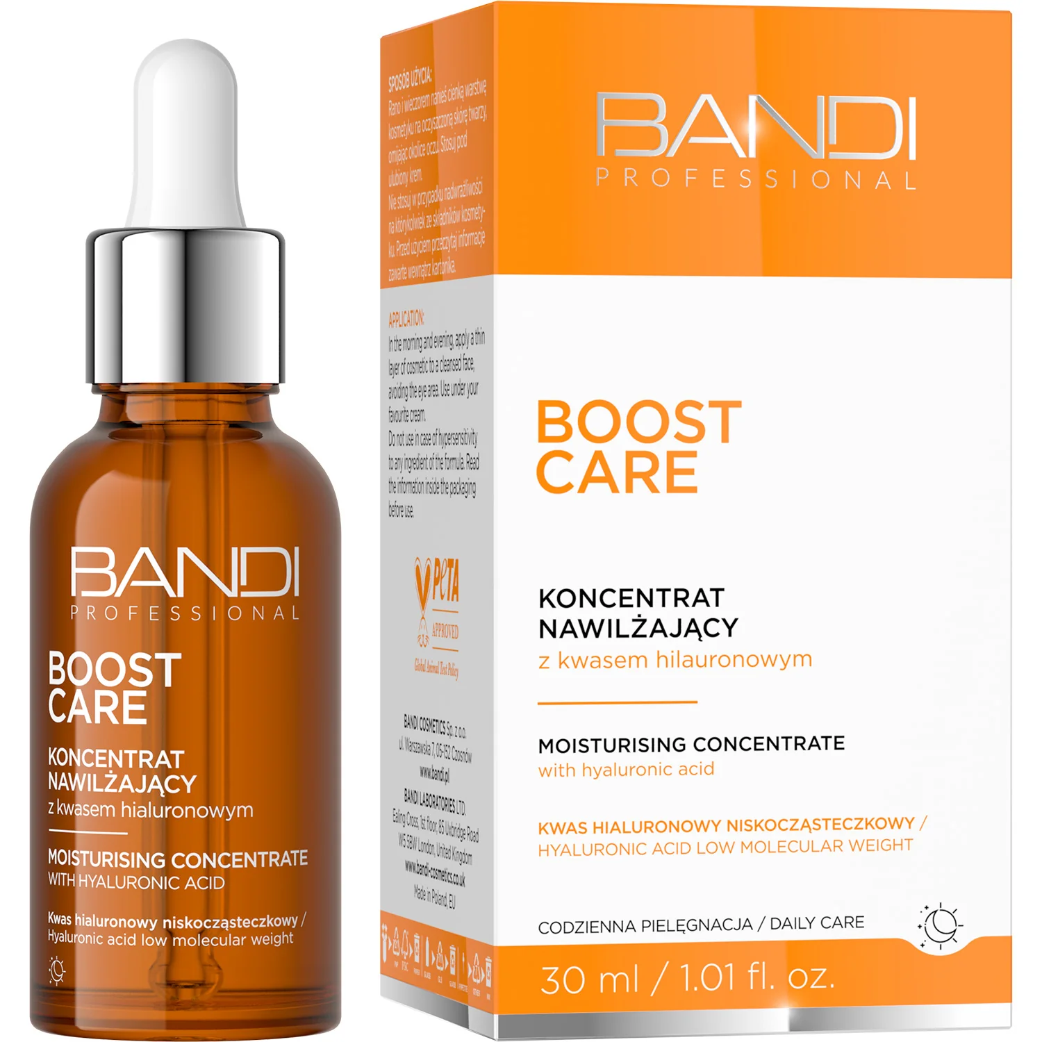 BANDI Boost care. koncentrat nawilżający z kwasem hialuronowym, 30 ml