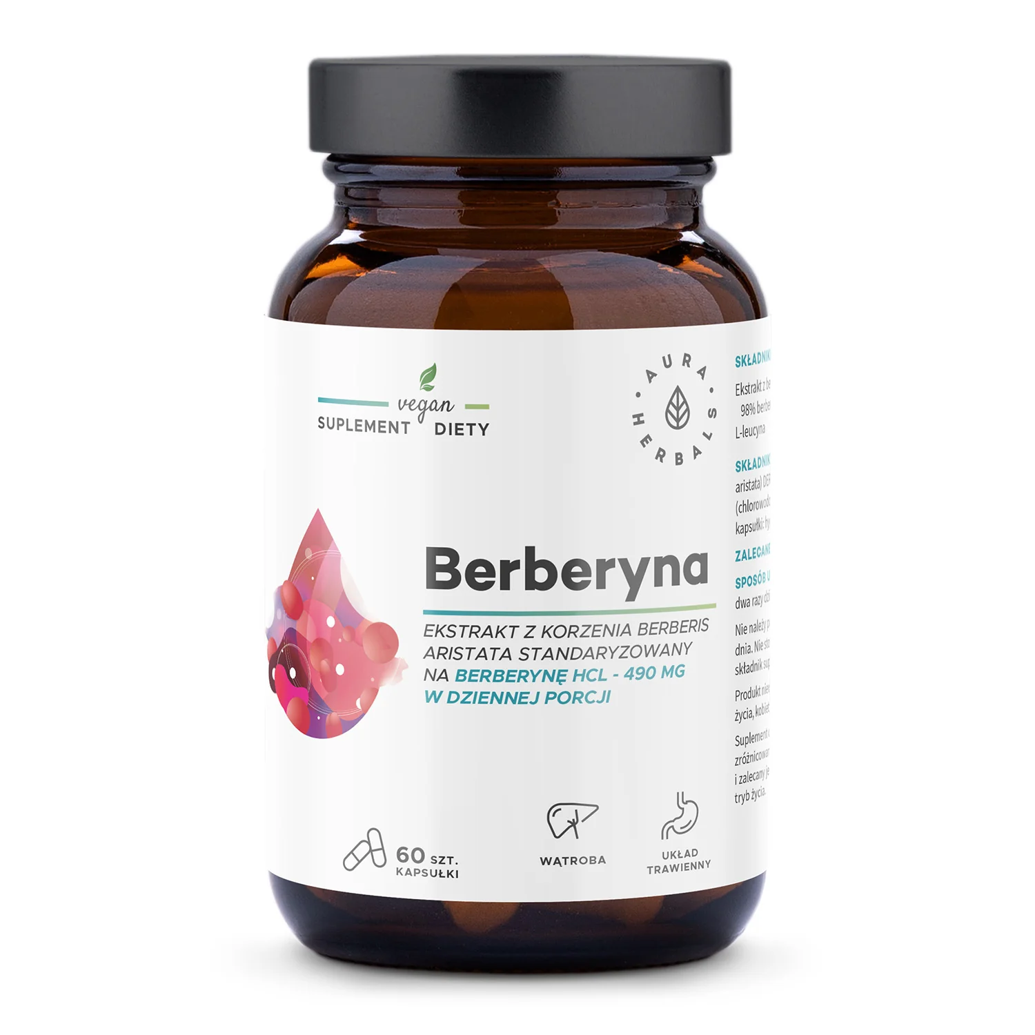 Aura Herbals Berberis aristata Berberyna 490 mg 60 kapsułek