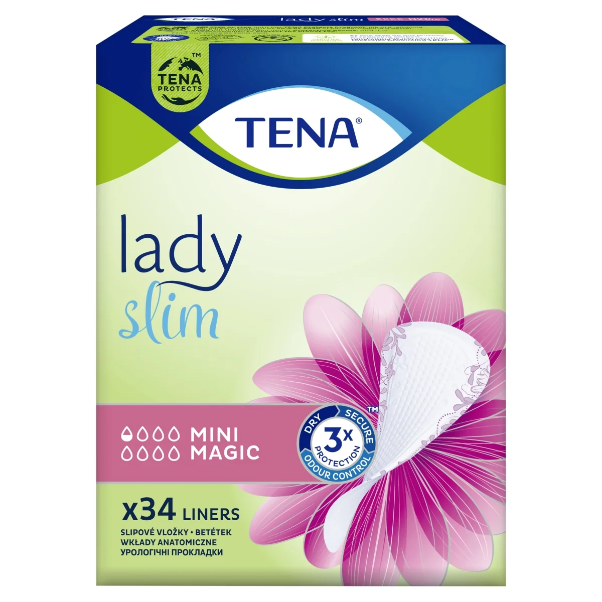 TENA Lady Slim wkładki anatomiczne Mini Magic, 34 sztuki
