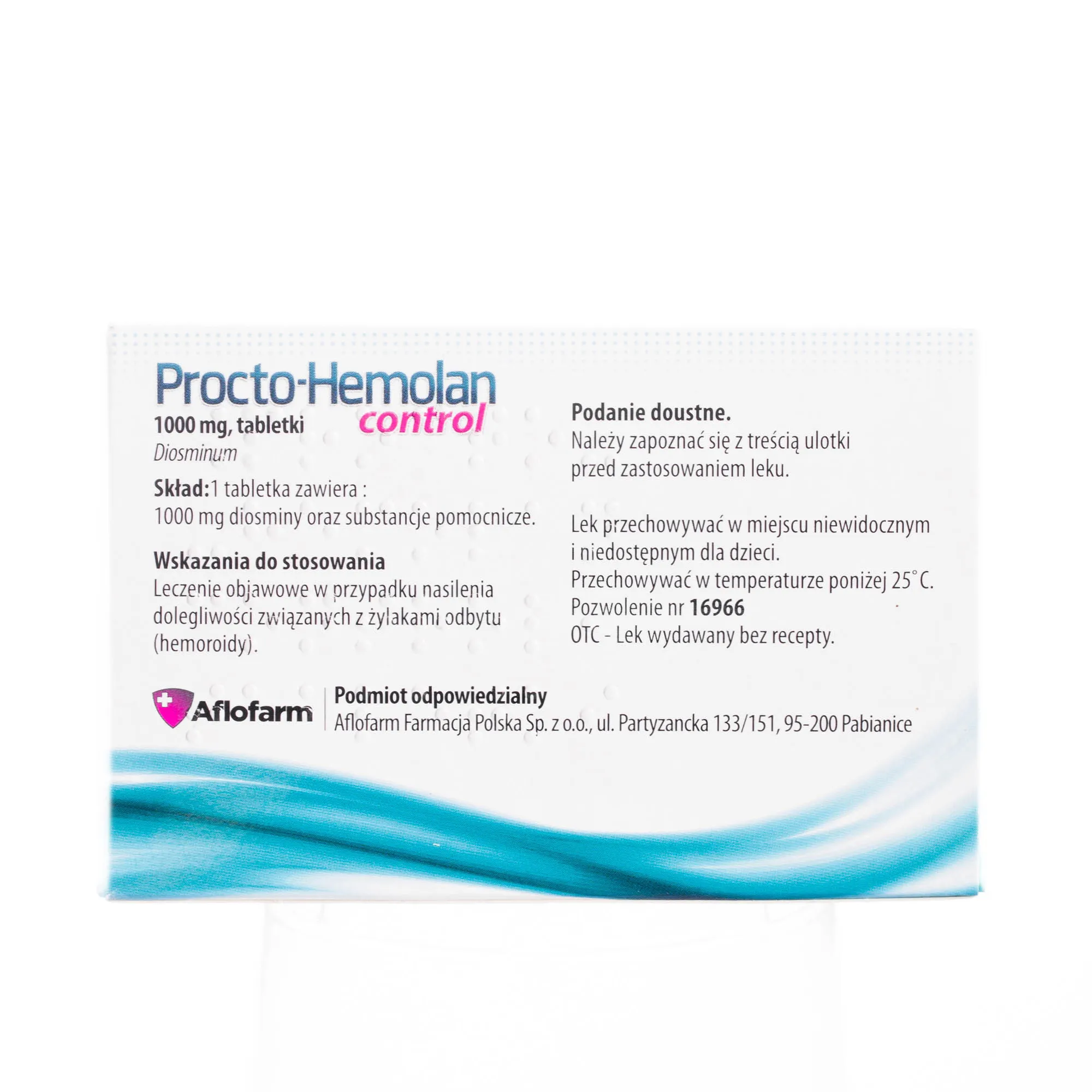 Procto-Hemolan control, Diosminum 1000 mg, 20 tabletek 