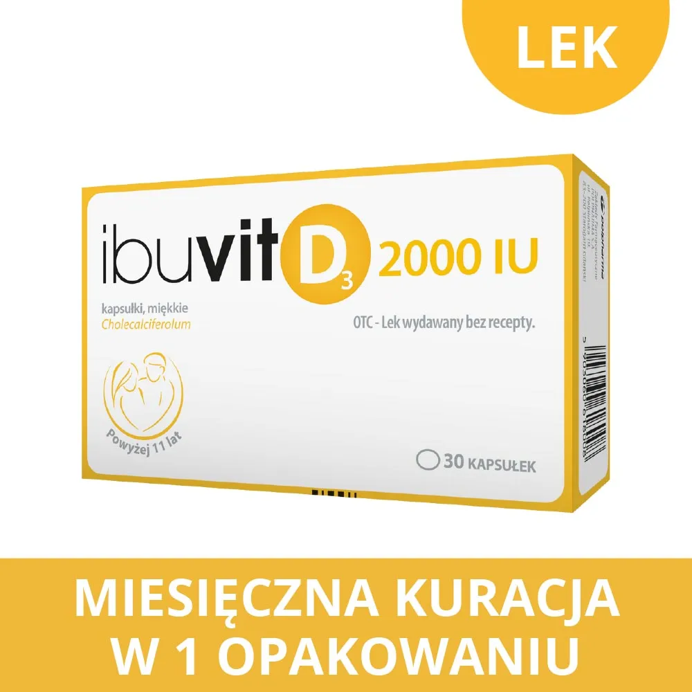Ibuvit D3, 2000 IU, 30 kapsułek 