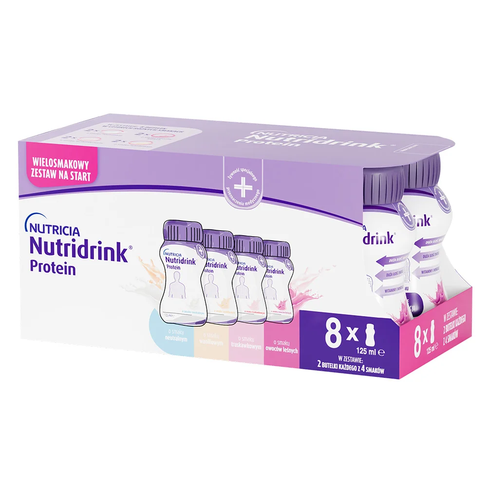 Nutridrink Protein Zestaw na start mix 4 smaków, 8 x 125 ml