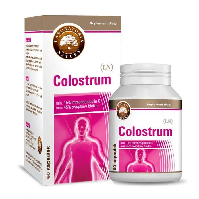 Colostrum, suplement diety, 60 kapsułek