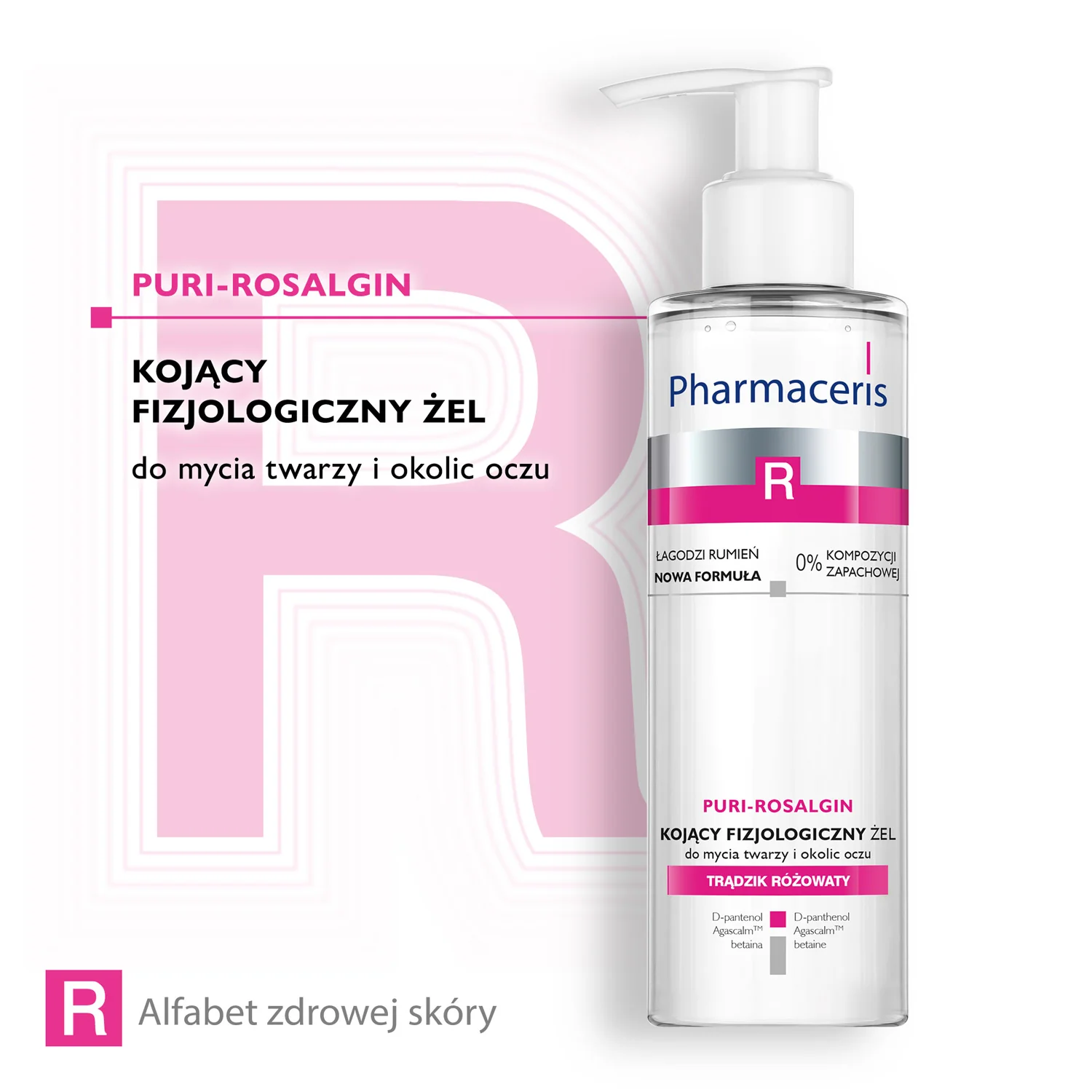 Pharmaceris R Puri-Rosalgin kojący fizjologiczny żel do mycia twarzy i okolic oczu, 190 ml