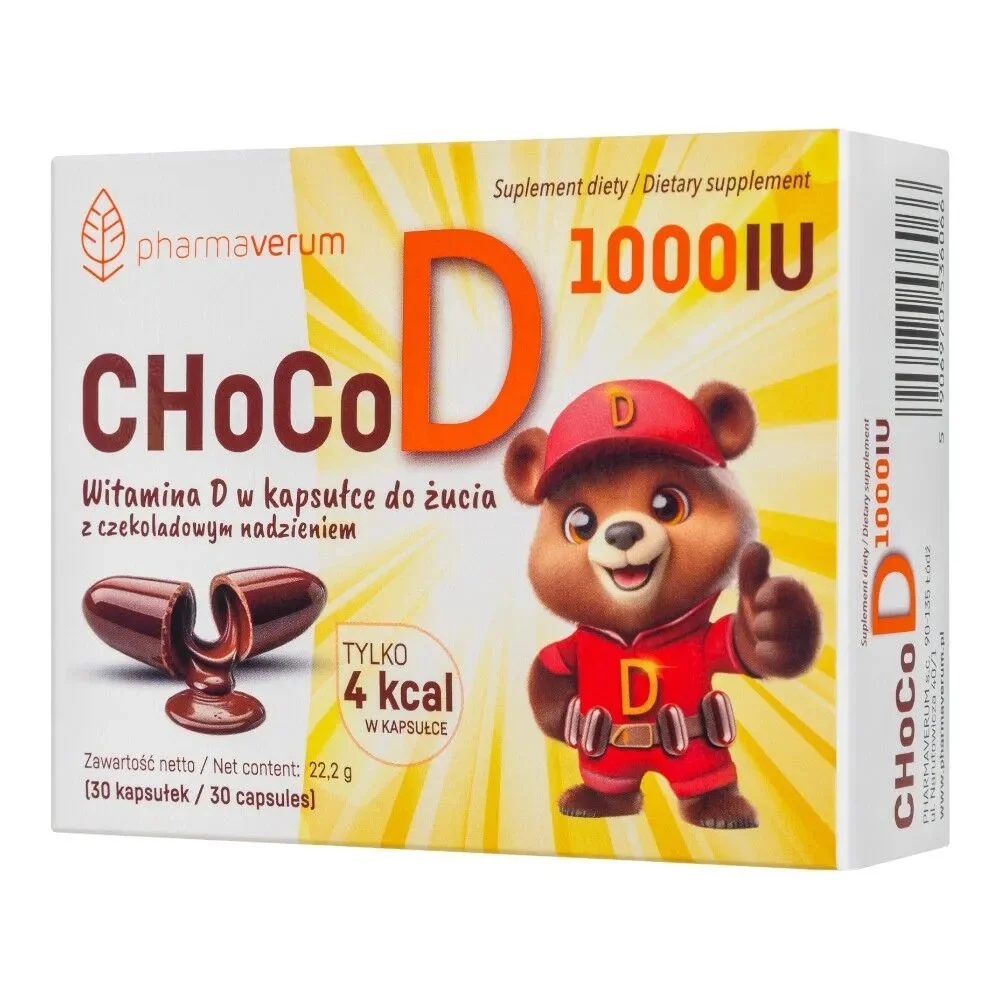 Pharmaverum CHoCoD 1000 IU 30 kapsułek miękkich do żucia