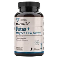 Potas + Magnez + B6 Active Pharmovit, suplement diety, 120 kapsułek