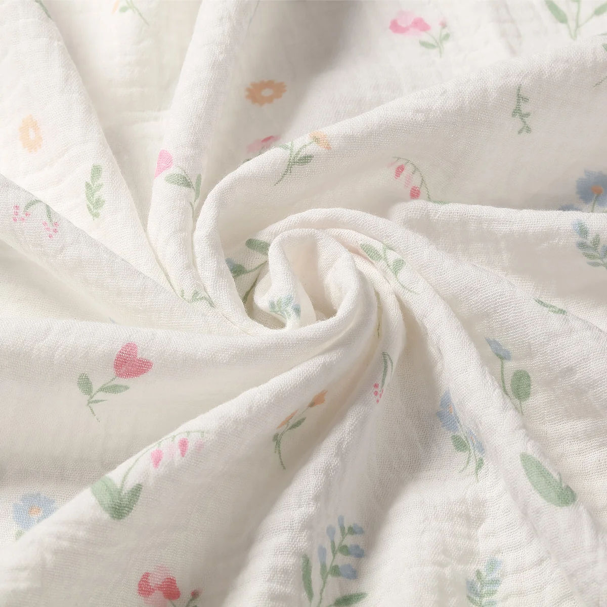 Babyono pieluszki muślinowe marszczone super miękkie różowe, 3 sztuki