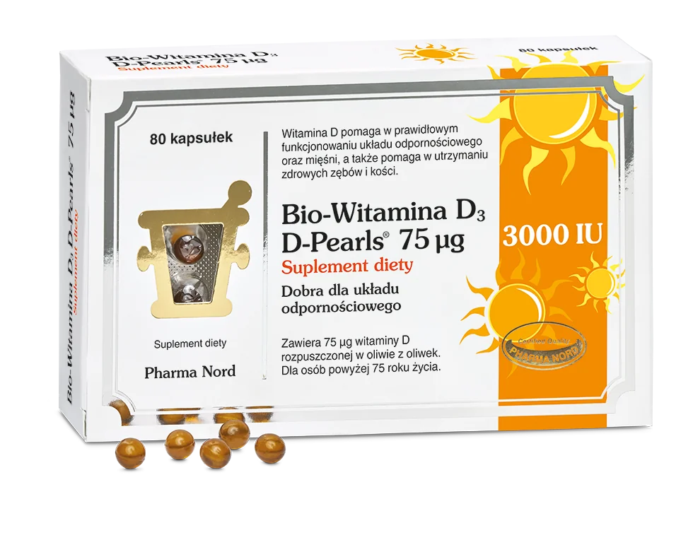 Pharma Nord Bio–Witamina D3 D-Pearls® 75 µg 80 kapsułek