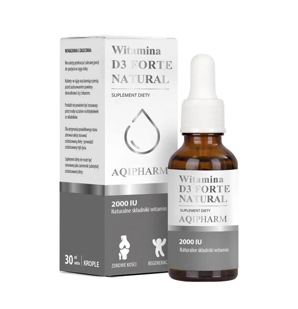 Witamina D3 Forte Natural 2000 IU, suplement diety, 30 ml