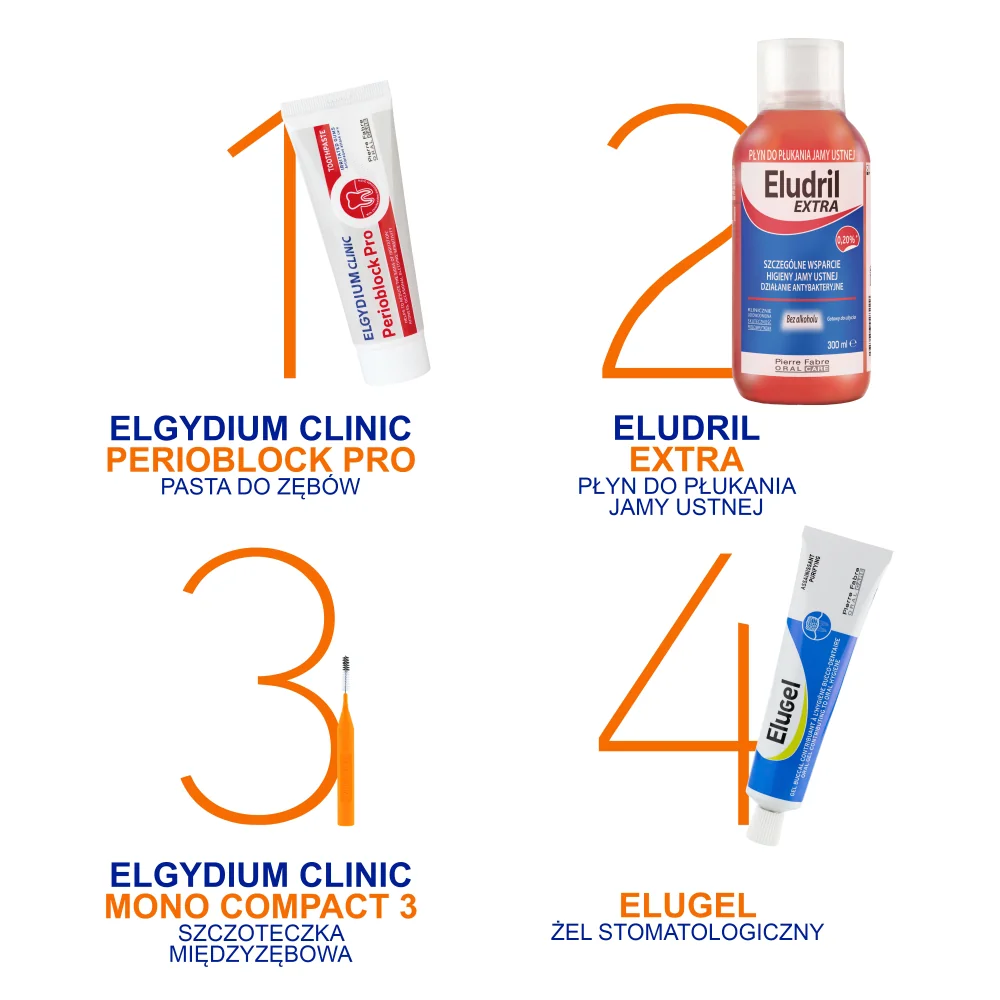 Elgydium Clinic Mono Compact szczoteczka międzyzębowa ISO 3 1,2 mm pomarańczowa, 4 szt.