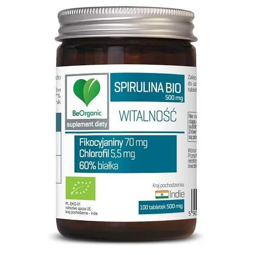 BeOrganic Spirulina BIO WITALNOŚĆ 100 tabletek