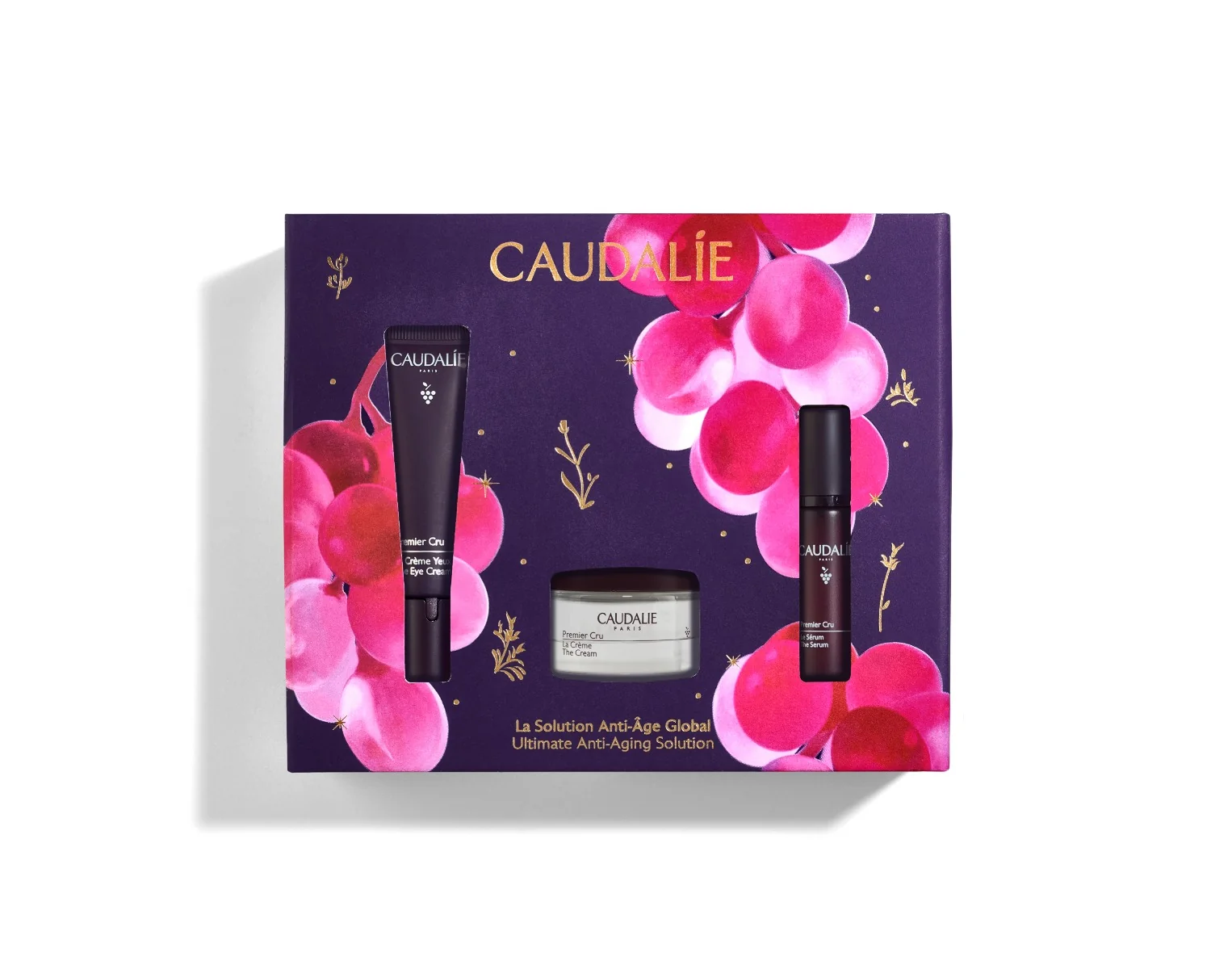 Caudalie Zestaw Premier Cru krem pod oczy, 15 ml + serum, 10 ml + krem, 15 ml