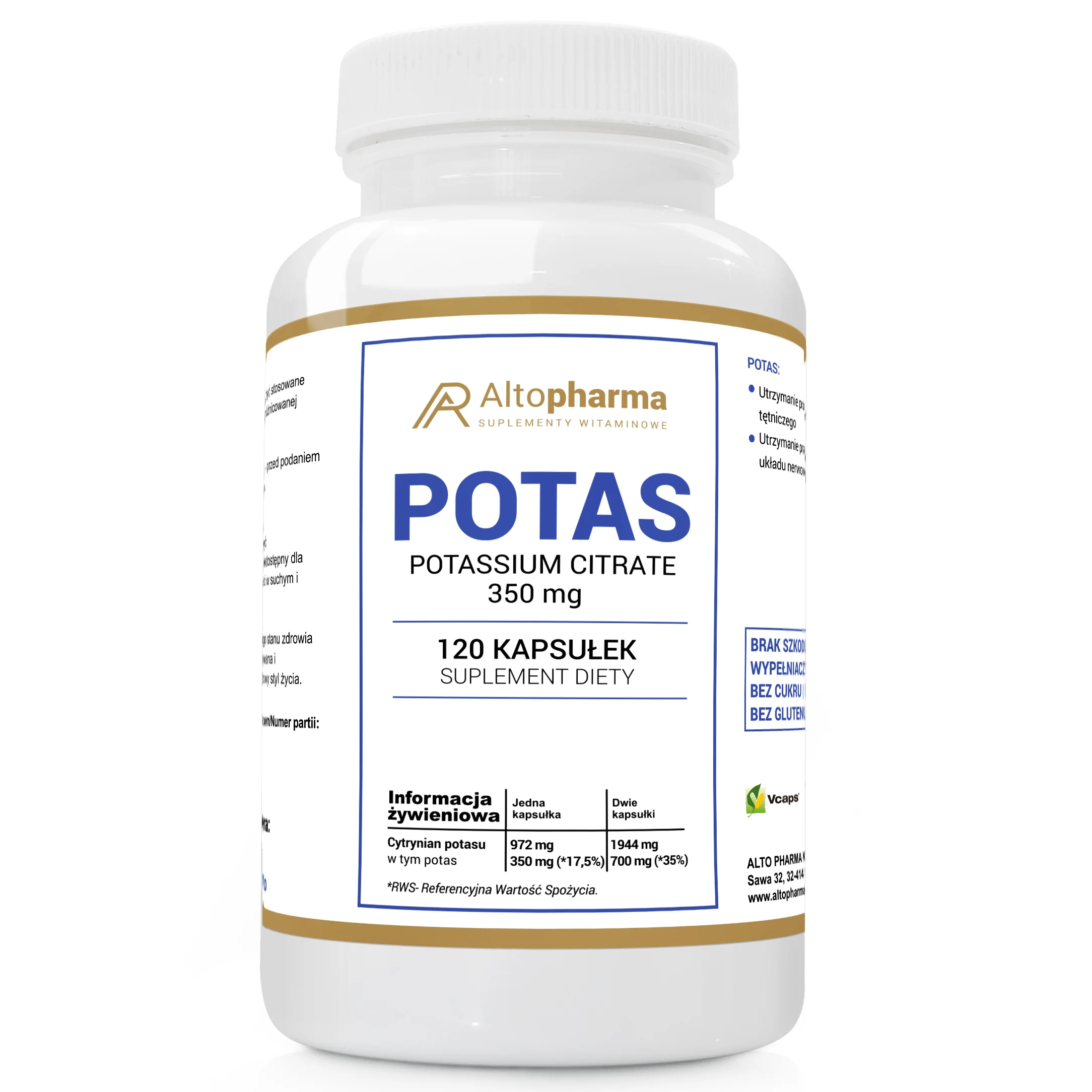 Altopharma Potas 120 kapsułek